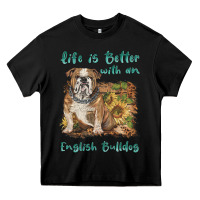 Black life is better with a english bulldog Heavy Core Tee - BarkalooDesign