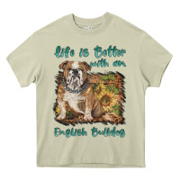 Mossy life is better with a english bulldog Heavy Core Tee - BarkalooDesign
