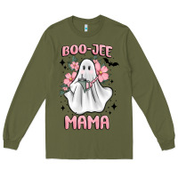 Army Green boo jee mama Long Sleeve Tee - MaliasSmallBusiness