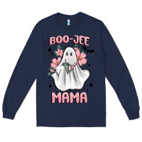 Navy boo jee mama Long Sleeve Tee - MaliasSmallBusiness