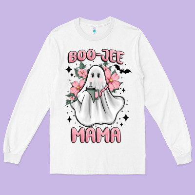 Boo Jee Mama Long Sleeve Tee Designed By Maliassmallbusiness
