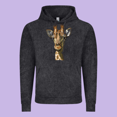 Giraffe Head Vintage Hoodie Designed By Lillyallendesigns