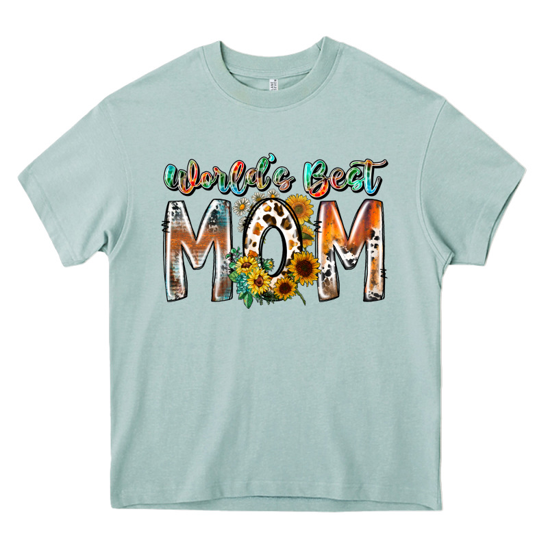 World Is Best Mom Heavy Core Tee by RacoonDesign | Teevron