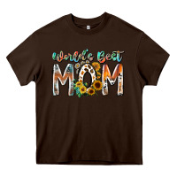 Chocolate Brown world is best mom Heavy Core Tee - RacoonDesign