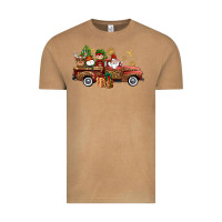 Vintage Camel Christmas Truck Elf Santa snowman reindeer Vintage Tee - NancyCooperArtShop