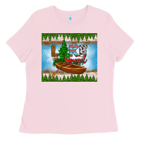 Bubblegum Pink lake squad tumbler Ladies Tee - HRA Design Shop