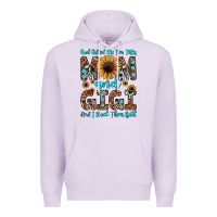 Lilac god gifted me two titles mom and gigi  and i rock them both Premium Hoodie - JahusDesignShop
