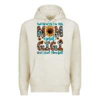 Oatmeal Heather god gifted me two titles mom and gigi  and i rock them both Premium Hoodie - JahusDesignShop