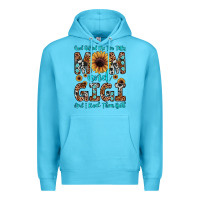 Ocean Blue god gifted me two titles mom and gigi  and i rock them both Premium Hoodie - JahusDesignShop