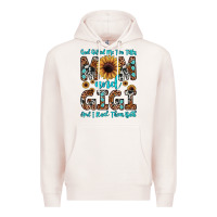 Pale Pink god gifted me two titles mom and gigi  and i rock them both Premium Hoodie - JahusDesignShop