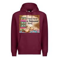 Burgundy i have lived a thousand lives Premium Hoodie - TumblerDesignByShophia
