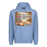 Colony Blue i have lived a thousand lives Premium Hoodie - TumblerDesignByShophia