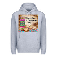 Heather Grey i have lived a thousand lives Premium Hoodie - TumblerDesignByShophia