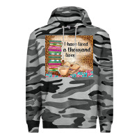 Slate Camo i have lived a thousand lives Premium Hoodie - TumblerDesignByShophia