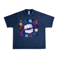 Navy safe space Urban Heavy Tee - MaliasSmallBusiness