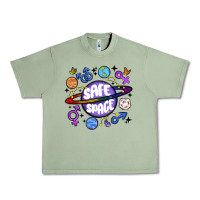 Oil Green safe space Urban Heavy Tee - MaliasSmallBusiness
