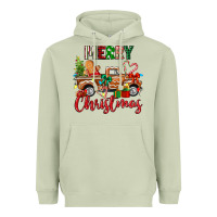 Matcha merry christmas gingerbread truck Heavyweight Hoodie - texasbilliewilder