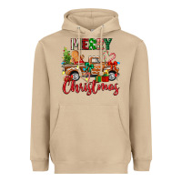 Mushroom merry christmas gingerbread truck Heavyweight Hoodie - texasbilliewilder