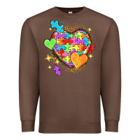 Chestnut Autism hearts Premium Sweatshirt - NancyCooperArtShop