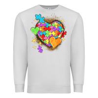 Dove Grey Autism hearts Premium Sweatshirt - NancyCooperArtShop