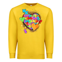Lemon Autism hearts Premium Sweatshirt - NancyCooperArtShop