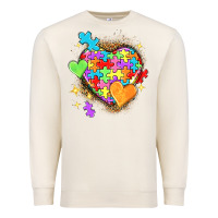 Sandshell Autism hearts Premium Sweatshirt - NancyCooperArtShop