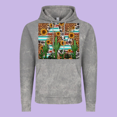 Western Cactus And Sunflowers Vintage Hoodie Designed By Jasminsmagicworld