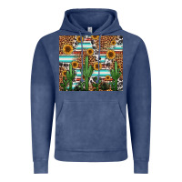 Vintage Denim western cactus and sunflowers Vintage Hoodie - Jasminsmagicworld