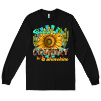 Black raised on country  sunshine Long Sleeve Tee - NancyCooperArtShop