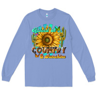 Colony Blue raised on country  sunshine Long Sleeve Tee - NancyCooperArtShop