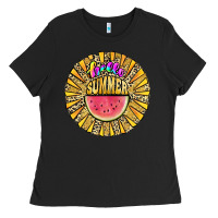 Black hello summer Ladies Tee - JahusDesignShop