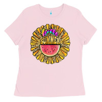 Bubblegum Pink hello summer Ladies Tee - JahusDesignShop