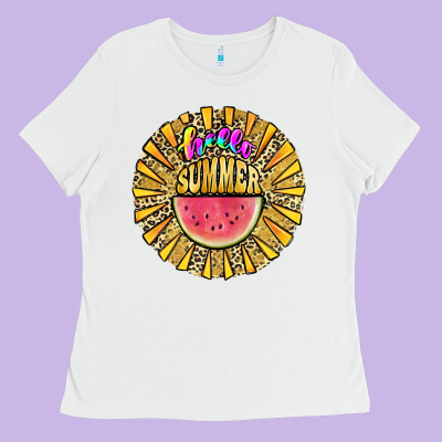 Hello Summer Ladies Tee Designed By Jahusdesignshop