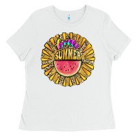 White hello summer Ladies Tee - JahusDesignShop