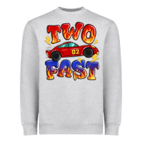 Heather Grey two fast boys birthday racing car Heavyweight Sweatshirt - MaliasSmallBusiness