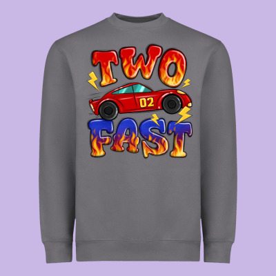 Two Fast Boys Birthday Racing Car Heavyweight Sweatshirt Designed By Maliassmallbusiness