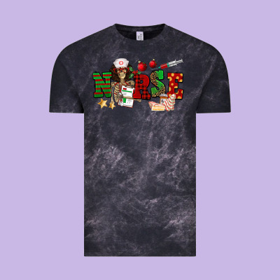 Christmas Nurse Vintage Tee Designed By Nancycooperartshop