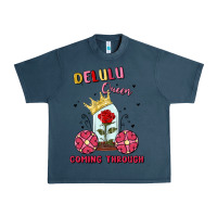 Midnight Navy delulu queen coming through Urban Heavy Tee - MaliasSmallBusiness