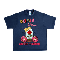 Navy delulu queen coming through Urban Heavy Tee - MaliasSmallBusiness