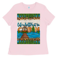 Bubblegum Pink life is better at the cabin air freshener Ladies Tee - HRA Design Shop