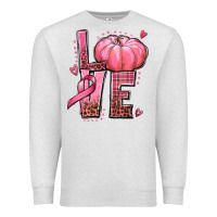 Oatmeal Heather love cancer pumpkin Premium Sweatshirt - texasbilliewilder