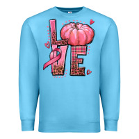 Ocean Blue love cancer pumpkin Premium Sweatshirt - texasbilliewilder