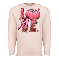 Pale Pink love cancer pumpkin Premium Sweatshirt - texasbilliewilder