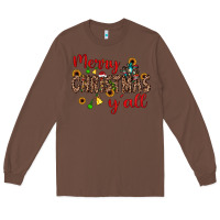Chestnut merry christmas y'all Long Sleeve Tee - JahusDesignShop