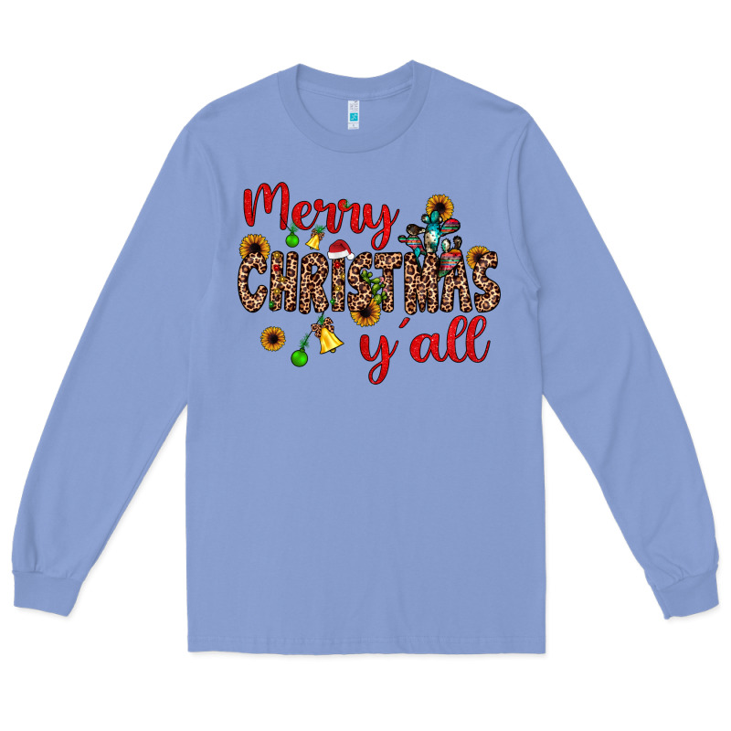 Merry Christmas Y'all Long Sleeve Tee by JahusDesignShop | Teevron