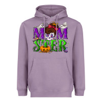 Lavender Momster Halloween Heavyweight Hoodie - NancyCooperArtShop