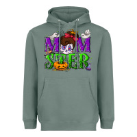 Sage Momster Halloween Heavyweight Hoodie - NancyCooperArtShop