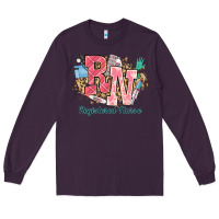 Plum rn registered nurse western Long Sleeve Tee - NancyCooperArtShop