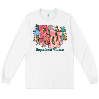 White rn registered nurse western Long Sleeve Tee - NancyCooperArtShop