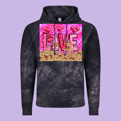 Love Gnome With Bear Vintage Hoodie Designed By Nancycooperartshop